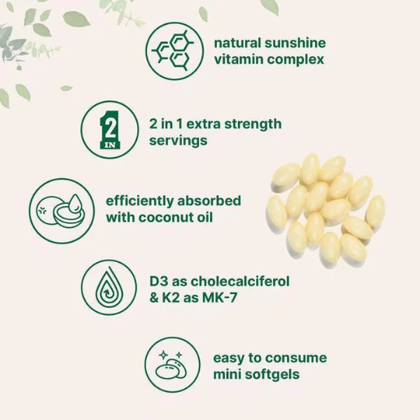 Vitamin D3 & K2 Supplement Softgels - Image 3