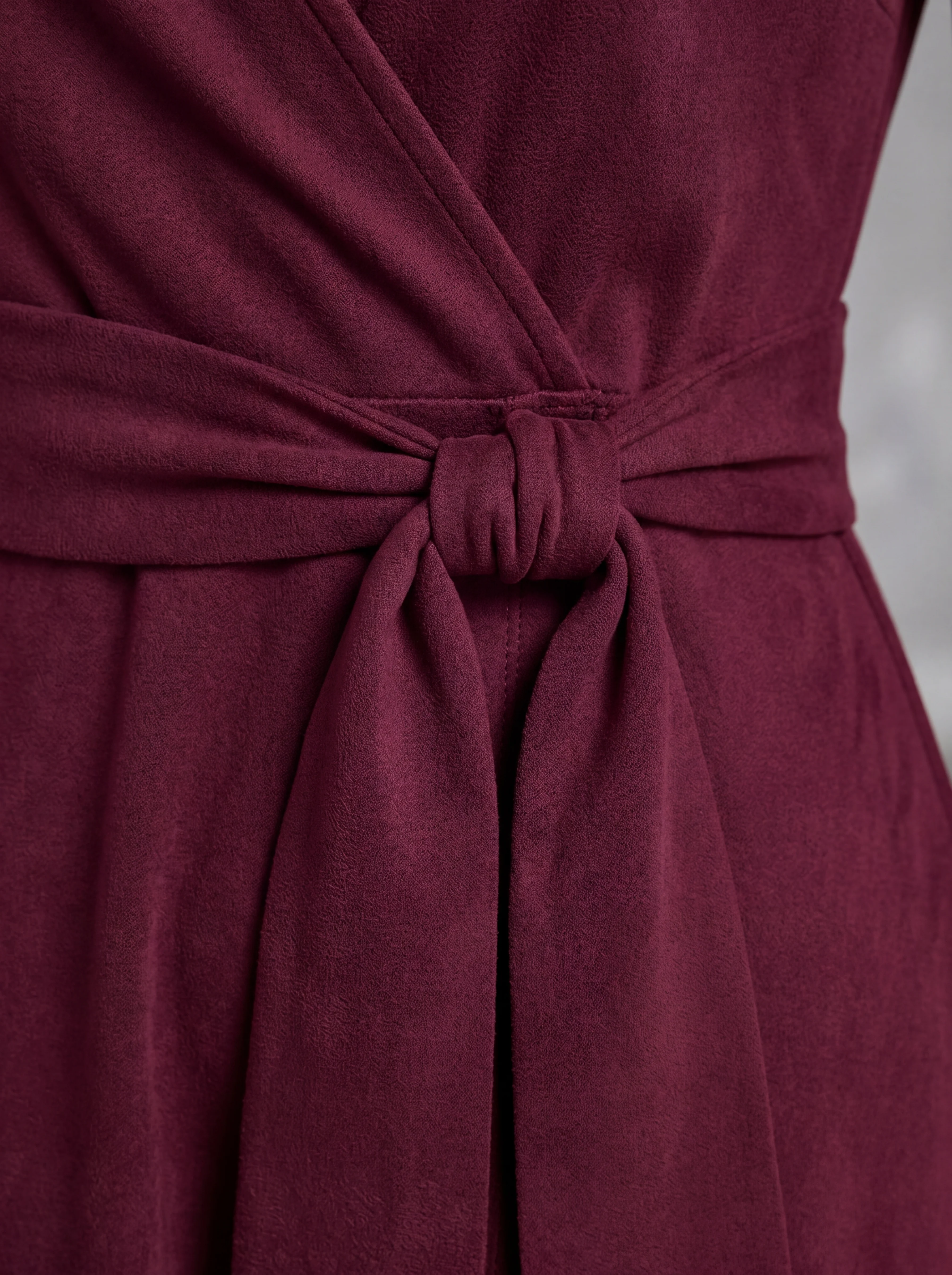 Wine Wrap Dress - Image 6
