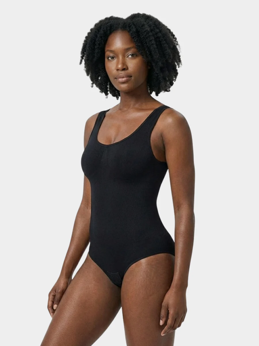 Women Seamless Round Neck Tummy Control Bodysuit - Image 2