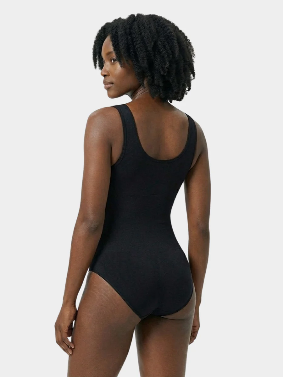 Women Seamless Round Neck Tummy Control Bodysuit - Image 3