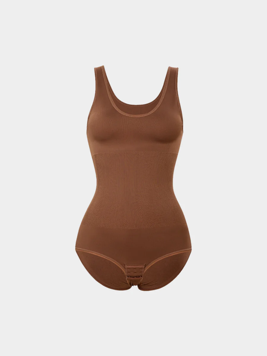 Women Seamless Round Neck Tummy Control Bodysuit - Image 5