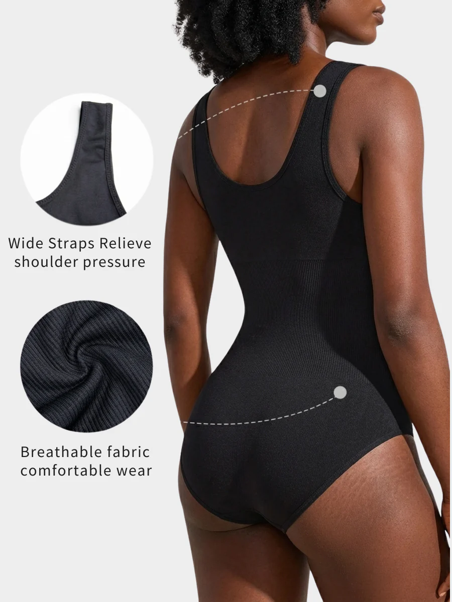 Women Seamless Round Neck Tummy Control Bodysuit - Image 8
