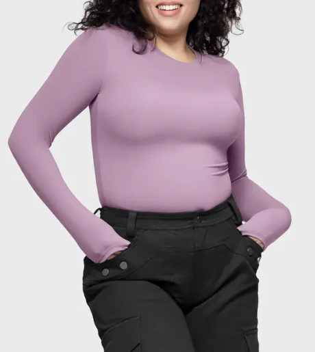 Women's Slim Fit Long Sleeve Compression Tee - Image 4