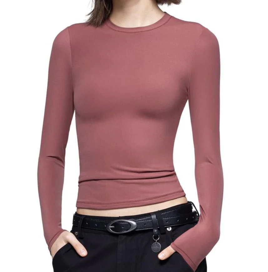 Women's Slim Fit Long Sleeve Compression Tee - Image 8