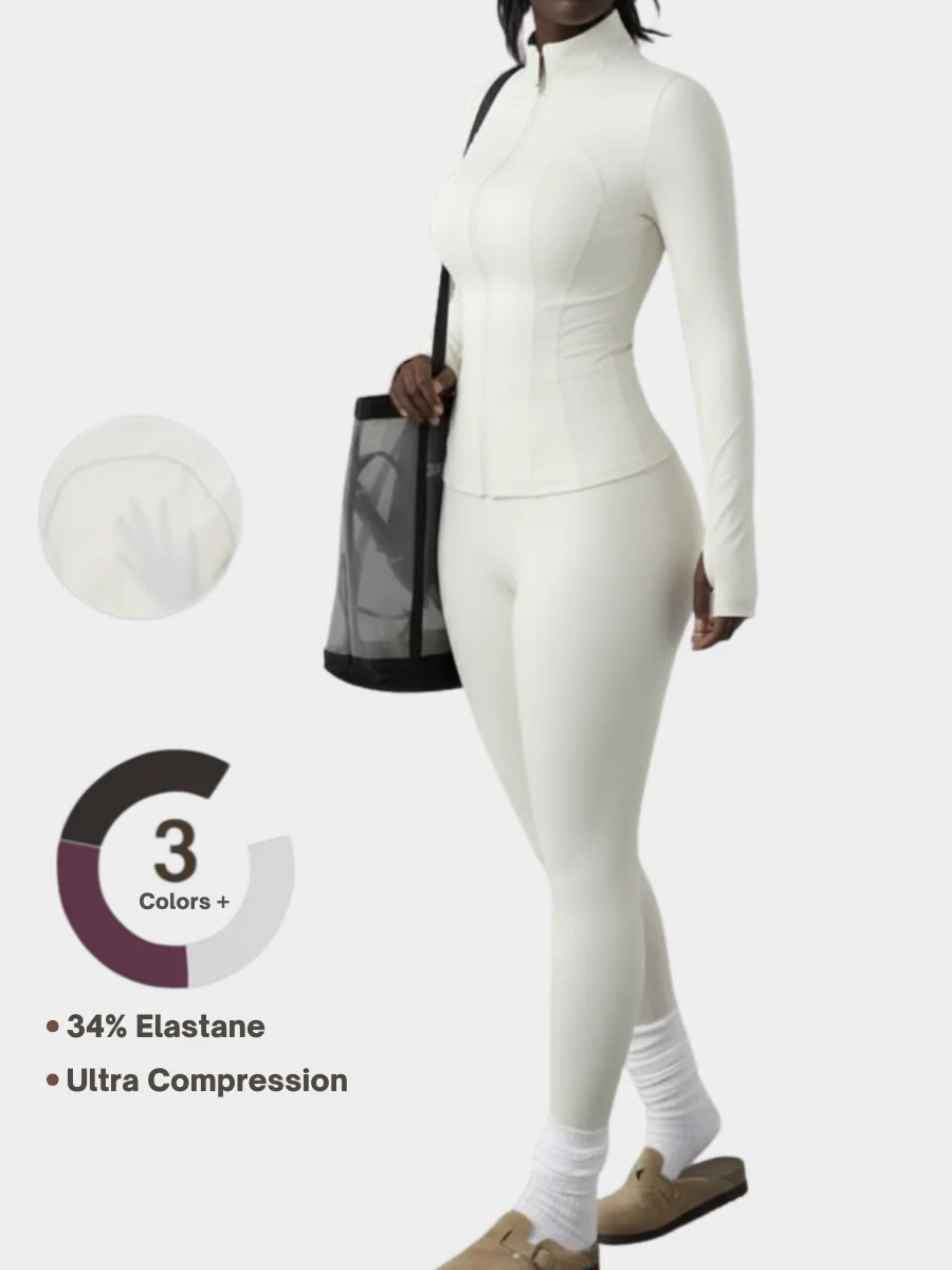 Women's Zip Up Jacket & Leggings Sport Set - Image 4